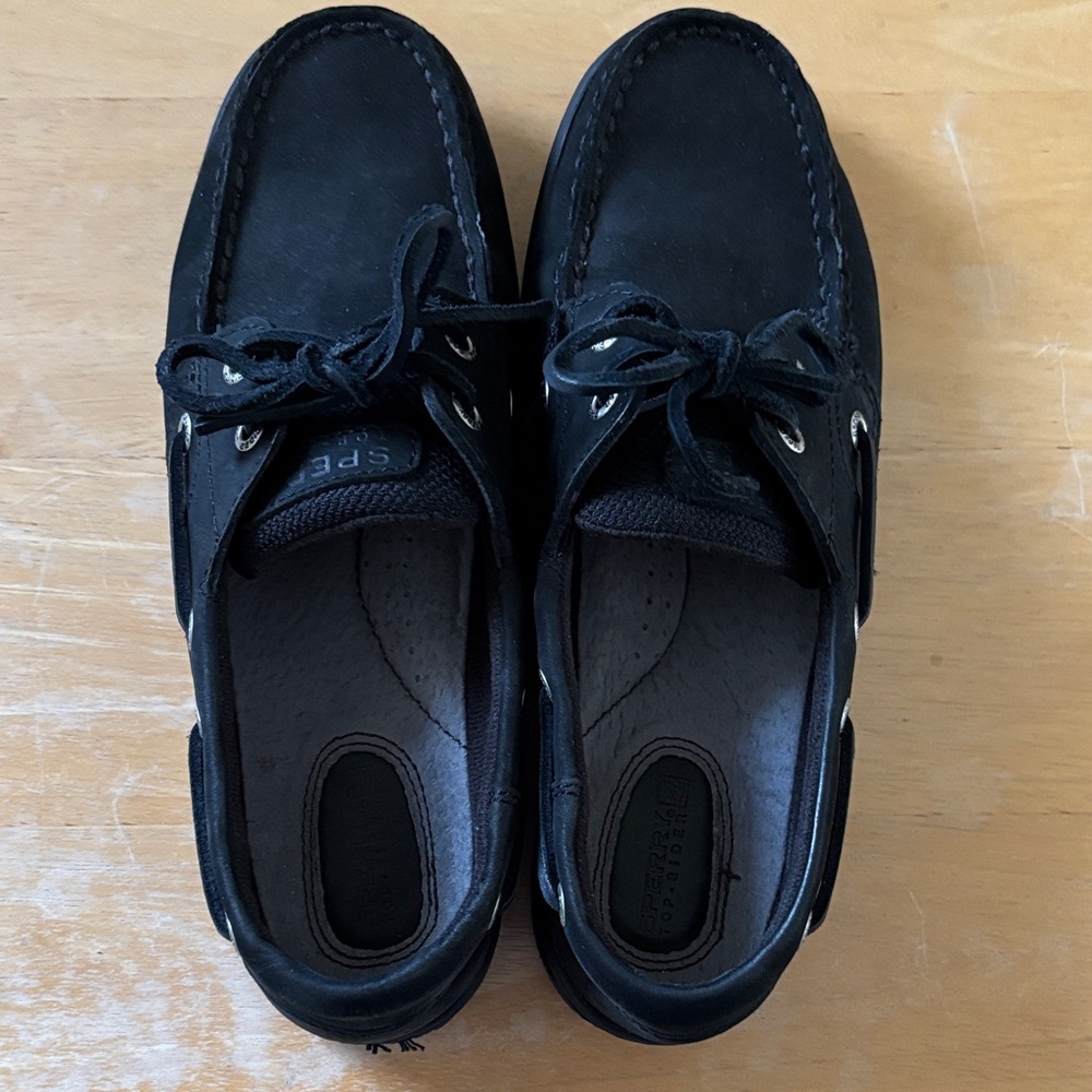 Sperry Women's Black Moccasins